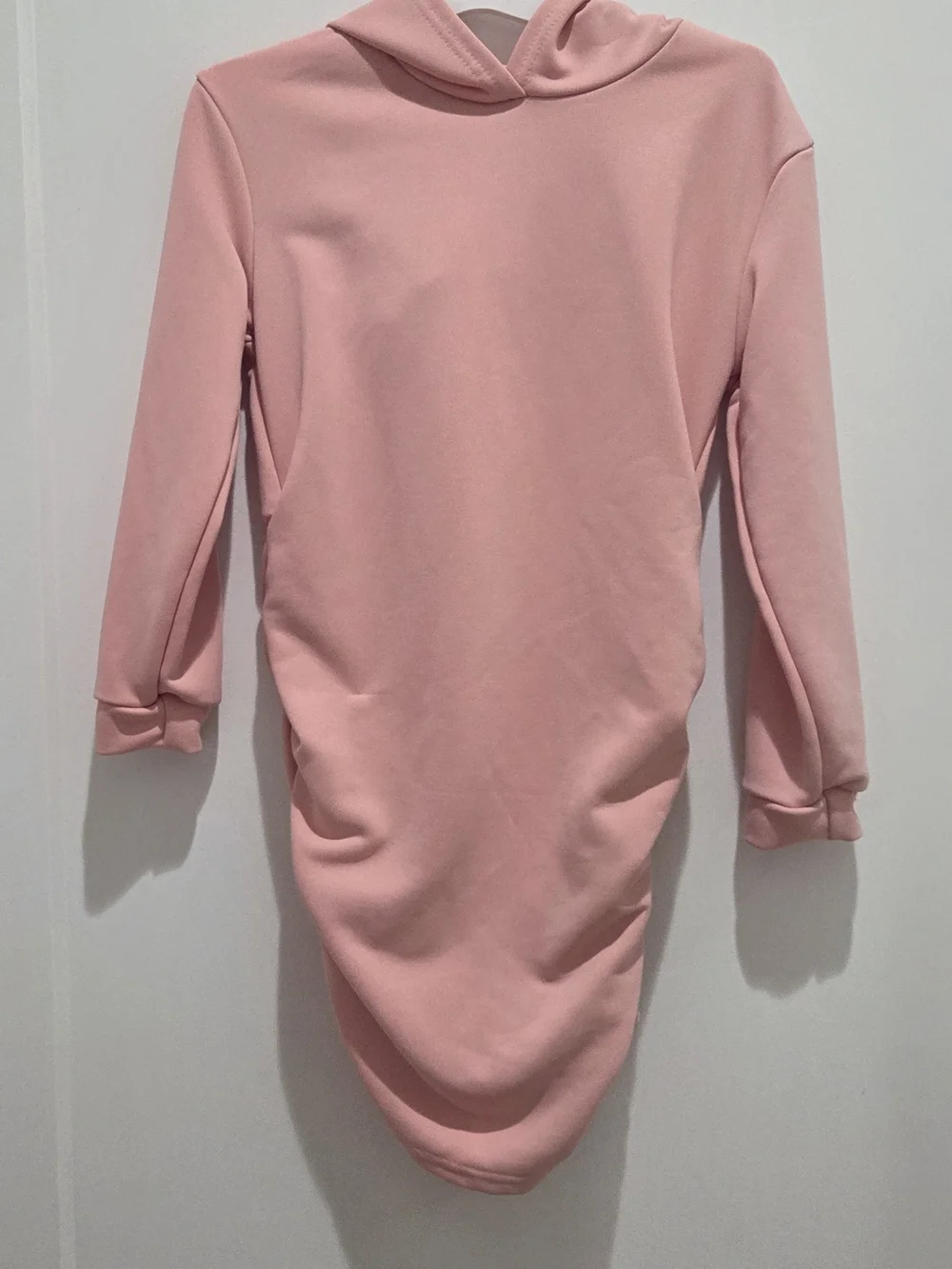 SHEIN Pink Hooded Sweatshirt Dress for Kids